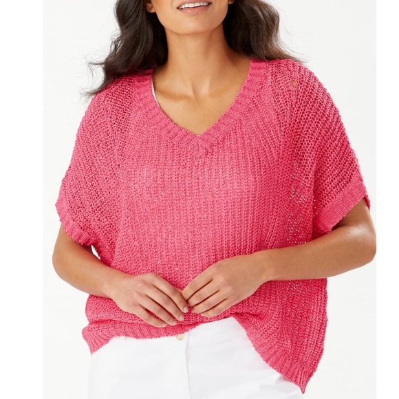 Tommy Bahama Sweaters - NEW Tommy Bahama Marlina Knit Pink Poncho Sweater